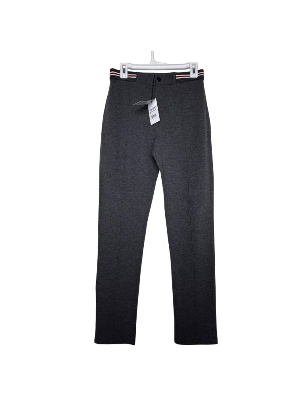 NWT Ron Dorff Sports Chino Pants Gray With Stripe Waistband Sz Medium